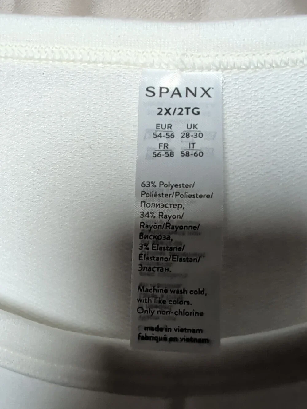 SPANX Cream Relaxed Seam-Detail Tunic Resort Shopping Active Wear